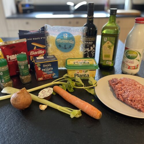 pasta met 2 sausen in stoomoven ingedienten